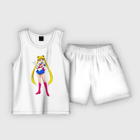 Детская пижама с шортами хлопок с принтом Сейлормун в Тюмени,  |  | sailor moon | sailormoon | сейлор мун