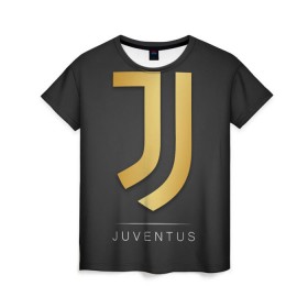 Женская футболка 3D с принтом Juventus Gold Edition в Тюмени, 100% полиэфир ( синтетическое хлопкоподобное полотно) | прямой крой, круглый вырез горловины, длина до линии бедер | champions | italy | jeep | juventus | league | италия | лига | чемпионов | ювентус