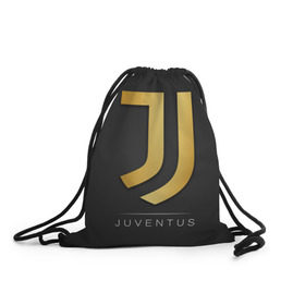 Рюкзак-мешок 3D с принтом Juventus Gold Edition в Тюмени, 100% полиэстер | плотность ткани — 200 г/м2, размер — 35 х 45 см; лямки — толстые шнурки, застежка на шнуровке, без карманов и подкладки | Тематика изображения на принте: champions | italy | jeep | juventus | league | италия | лига | чемпионов | ювентус
