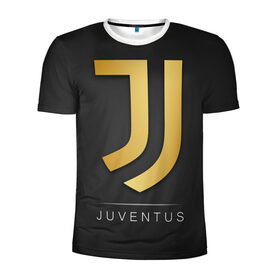 Мужская футболка 3D спортивная с принтом Juventus Gold Edition в Тюмени, 100% полиэстер с улучшенными характеристиками | приталенный силуэт, круглая горловина, широкие плечи, сужается к линии бедра | champions | italy | jeep | juventus | league | италия | лига | чемпионов | ювентус