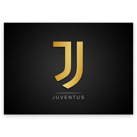 Поздравительная открытка с принтом Juventus Gold Edition в Тюмени, 100% бумага | плотность бумаги 280 г/м2, матовая, на обратной стороне линовка и место для марки
 | champions | italy | jeep | juventus | league | италия | лига | чемпионов | ювентус