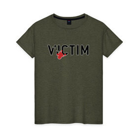 Женская футболка хлопок с принтом GTA SA - Victim в Тюмени, 100% хлопок | прямой крой, круглый вырез горловины, длина до линии бедер, слегка спущенное плечо | carl johnson | grand theft auto | gta | los santos | sa | san andreas | гта