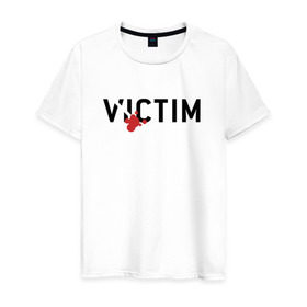Мужская футболка хлопок с принтом GTA SA - Victim в Тюмени, 100% хлопок | прямой крой, круглый вырез горловины, длина до линии бедер, слегка спущенное плечо. | carl johnson | grand theft auto | gta | los santos | sa | san andreas | гта