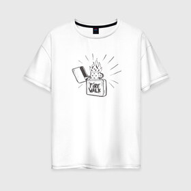 Женская футболка хлопок Oversize с принтом Firewalk (Чёрная) в Тюмени, 100% хлопок | свободный крой, круглый ворот, спущенный рукав, длина до линии бедер
 | Тематика изображения на принте: life is strange