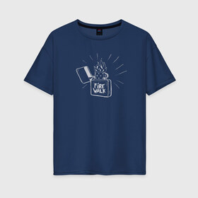 Женская футболка хлопок Oversize с принтом Firewalk в Тюмени, 100% хлопок | свободный крой, круглый ворот, спущенный рукав, длина до линии бедер
 | Тематика изображения на принте: life is strange