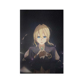 Обложка для паспорта матовая кожа с принтом Violet Evergarden в Тюмени, натуральная матовая кожа | размер 19,3 х 13,7 см; прозрачные пластиковые крепления | Тематика изображения на принте: anime | violet evergarden | аниме | вайолет эвергарден