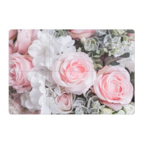 Магнитный плакат 3Х2 с принтом розы в Тюмени, Полимерный материал с магнитным слоем | 6 деталей размером 9*9 см | букет | винтаж | зелень | листья | розовые розы | романтика | цветы