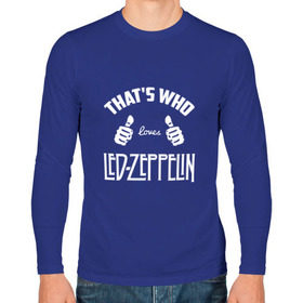 Мужской лонгслив хлопок с принтом Вот кто любит Led Zeppelin в Тюмени, 100% хлопок |  | Тематика изображения на принте: 