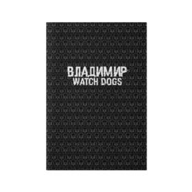 Обложка для паспорта матовая кожа с принтом Владимир Watch Dogs в Тюмени, натуральная матовая кожа | размер 19,3 х 13,7 см; прозрачные пластиковые крепления | Тематика изображения на принте: 
