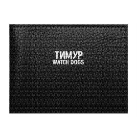 Обложка для студенческого билета с принтом Тимур Watch Dogs в Тюмени, натуральная кожа | Размер: 11*8 см; Печать на всей внешней стороне | Тематика изображения на принте: 