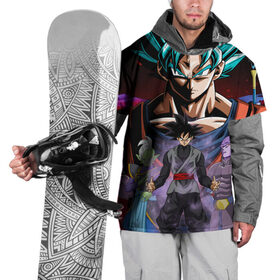 Накидка на куртку 3D с принтом Темный Гоку в Тюмени, 100% полиэстер |  | anime | dragon ball | драконий жемчуг | жемчуг дракона