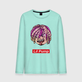 Мужской лонгслив хлопок с принтом Lil Pump в Тюмени, 100% хлопок |  | face | gang | lil | pump | rap | качер | лил | маленький | насос | памп | репер | рэпер | рэппер | с дредами