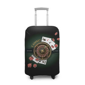 Чехол для чемодана 3D с принтом Покер Старс в Тюмени, 86% полиэфир, 14% спандекс | двустороннее нанесение принта, прорези для ручек и колес | игра | казино | каре | карты | роял | сет | стрит | туз | удача | флеш | фул | хаус
