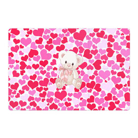 Магнитный плакат 3Х2 с принтом Белый Мишка в Тюмени, Полимерный материал с магнитным слоем | 6 деталей размером 9*9 см | 14 февраля | bear | love | teddy | абстракция | арт | девушкам | день всех влюбленных | день святого валентина | животные | медведь | милые | мишка | сердечки | тедди