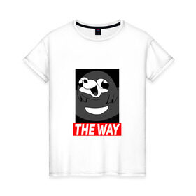 Женская футболка хлопок с принтом Do you know the way??? (4) в Тюмени, 100% хлопок | прямой крой, круглый вырез горловины, длина до линии бедер, слегка спущенное плечо | chat | da way | knuckles | vr | vrchat | наклз