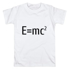 Мужская футболка хлопок с принтом Теория относительности в Тюмени, 100% хлопок | прямой крой, круглый вырез горловины, длина до линии бедер, слегка спущенное плечо. | 