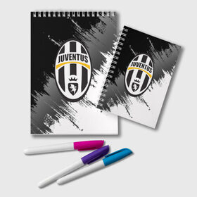 Блокнот с принтом Juventus в Тюмени, 100% бумага | 48 листов, плотность листов — 60 г/м2, плотность картонной обложки — 250 г/м2. Листы скреплены удобной пружинной спиралью. Цвет линий — светло-серый
 | juventus | футбол | ювентус
