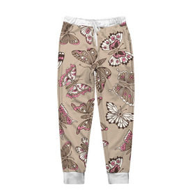 Мужские брюки 3D с принтом Чудо природы в Тюмени, 100% полиэстер | манжеты по низу, эластичный пояс регулируется шнурком, по бокам два кармана без застежек, внутренняя часть кармана из мелкой сетки | Тематика изображения на принте: бабочки | романтика | цветы