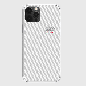 Чехол для iPhone 12 Pro с принтом AUDI  CARBON в Тюмени, силикон | область печати: задняя сторона чехла, без боковых панелей | ауди | марка | машины