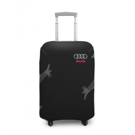 Чехол для чемодана 3D с принтом AUDI SPORT в Тюмени, 86% полиэфир, 14% спандекс | двустороннее нанесение принта, прорези для ручек и колес | ауди | марка | машины