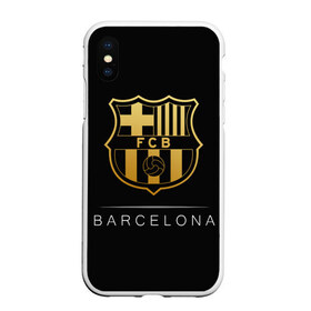 Чехол для iPhone XS Max матовый с принтом Barcelona Gold Edition в Тюмени, Силикон | Область печати: задняя сторона чехла, без боковых панелей | barcelona | champions | gold | league | spain | style | барселона | испания | лига | чемпионов