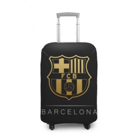 Чехол для чемодана 3D с принтом Barcelona Gold Edition в Тюмени, 86% полиэфир, 14% спандекс | двустороннее нанесение принта, прорези для ручек и колес | barcelona | champions | gold | league | spain | style | барселона | испания | лига | чемпионов