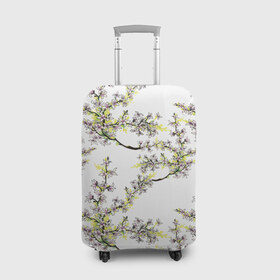 Чехол для чемодана 3D с принтом Цветение в Тюмени, 86% полиэфир, 14% спандекс | двустороннее нанесение принта, прорези для ручек и колес | абстракция | милые | модные | нежность | новинки | популярные | романтика | цветы