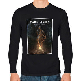 Мужской лонгслив хлопок с принтом Dark Souls Remastered в Тюмени, 100% хлопок |  | dark souls | praise the sun | you died | дарк соулс | темные души