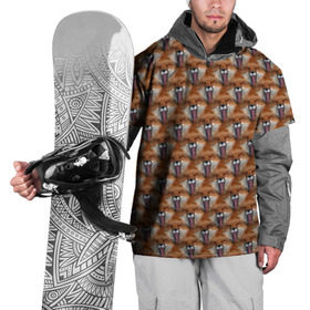 Накидка на куртку 3D с принтом Лисоньки фыр фыр в Тюмени, 100% полиэстер |  | Тематика изображения на принте: cute | камуфляж | лес | лиса | лисица | лисичка | лисоньки | милитари | милый | охота | с языком | фыр фыр