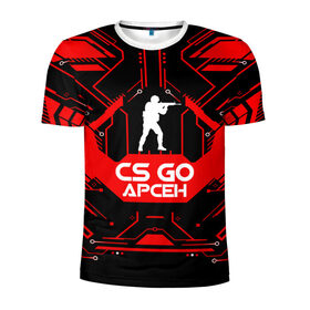 Мужская футболка 3D спортивная с принтом Counter Strike-Арсен в Тюмени, 100% полиэстер с улучшенными характеристиками | приталенный силуэт, круглая горловина, широкие плечи, сужается к линии бедра | 