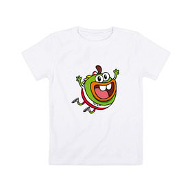 Детская футболка хлопок с принтом Быдыщ в Тюмени, 100% хлопок | круглый вырез горловины, полуприлегающий силуэт, длина до линии бедер | breadwinners | buhdeuce | swaysway | быдыщ | хлебоутки | шлеп шлеп