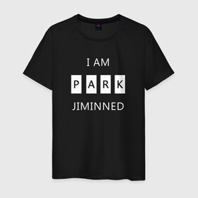 Мужская футболка хлопок с принтом BTS I am Park Jiminned II в Тюмени, 100% хлопок | прямой крой, круглый вырез горловины, длина до линии бедер, слегка спущенное плечо. | 