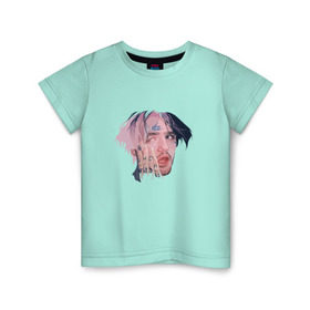 Детская футболка хлопок с принтом lil peep в Тюмени, 100% хлопок | круглый вырез горловины, полуприлегающий силуэт, длина до линии бедер | lil peep