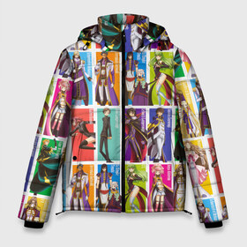 Мужская зимняя куртка 3D с принтом Code Geass_5 в Тюмени, верх — 100% полиэстер; подкладка — 100% полиэстер; утеплитель — 100% полиэстер | длина ниже бедра, свободный силуэт Оверсайз. Есть воротник-стойка, отстегивающийся капюшон и ветрозащитная планка. 

Боковые карманы с листочкой на кнопках и внутренний карман на молнии. | Тематика изображения на принте: код гиасс | лелуш | лелуш ламперуж