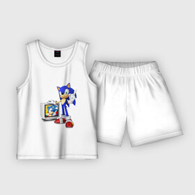 Детская пижама с шортами хлопок с принтом Sonic в Тюмени,  |  | sega | сега | соник