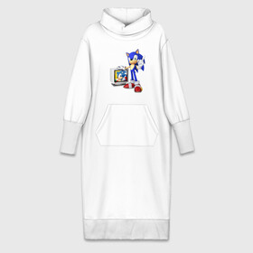 Платье удлиненное хлопок с принтом Sonic в Тюмени,  |  | sega | сега | соник