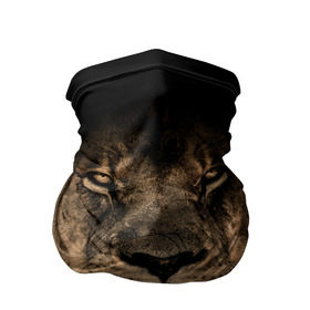 Бандана-труба 3D с принтом Лев в Тюмени, 100% полиэстер, ткань с особыми свойствами — Activecool | плотность 150‒180 г/м2; хорошо тянется, но сохраняет форму | животные | кошка | лев | мордочка | природа | тигр | хищник