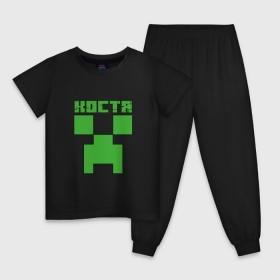 Детская пижама хлопок с принтом Костя - Minecraft в Тюмени, 100% хлопок |  брюки и футболка прямого кроя, без карманов, на брюках мягкая резинка на поясе и по низу штанин
 | Тематика изображения на принте: 