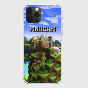 Чехол для iPhone 12 Pro Max с принтом Максим - Minecraft в Тюмени, Силикон |  | крипер | майнкрафт