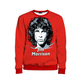 Детский свитшот 3D с принтом Jim Morrison в Тюмени, 100% полиэстер | свободная посадка, прямой крой, мягкая тканевая резинка на рукавах и понизу свитшота | the doors | автор песен | вокалист | джим моррисон | звезда | музыка | певец | поэт | рок | рок музыка | фронтмен