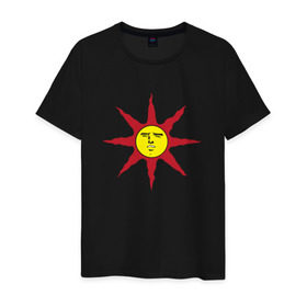 Мужская футболка хлопок с принтом Удовлетворение в Тюмени, 100% хлопок | прямой крой, круглый вырез горловины, длина до линии бедер, слегка спущенное плечо. | dark souls | dark souls 3