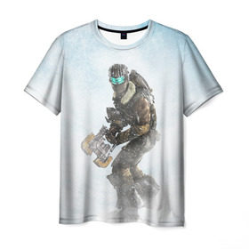 Мужская футболка 3D с принтом Dead Space в Тюмени, 100% полиэфир | прямой крой, круглый вырез горловины, длина до линии бедер | dead | space | айзек | вирус | зомби | игра | ишимура | кларк | космос | костюм | мёртвый | монстр