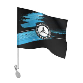 Флаг для автомобиля с принтом Mazda MOTORs uniform Blue в Тюмени, 100% полиэстер | Размер: 30*21 см | Тематика изображения на принте: auto | automobile | car | machine | mercedes | motor | motor car | sport car | автомашина | легковой автомобиль | спортивный автомобиль | тачка