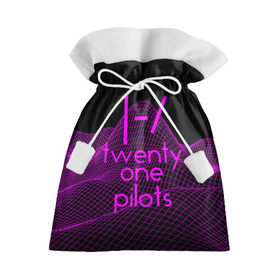Подарочный 3D мешок с принтом twenty one pilots neon music в Тюмени, 100% полиэстер | Размер: 29*39 см | Тематика изображения на принте: группа | инди поп | синти поп