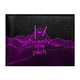 Обложка для студенческого билета с принтом twenty one pilots neon music в Тюмени, натуральная кожа | Размер: 11*8 см; Печать на всей внешней стороне | группа | инди поп | синти поп