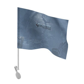 Флаг для автомобиля с принтом Vikings в Тюмени, 100% полиэстер | Размер: 30*21 см | midgard | viking | wolves | викинги | воин | волк | игра