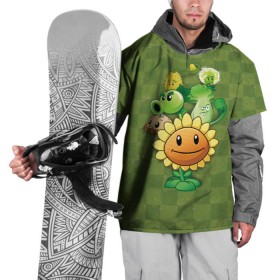 Накидка на куртку 3D с принтом Plants vs Zombies в Тюмени, 100% полиэстер |  | Тематика изображения на принте: plants | plants vs zombies | zombies | зомби против растений