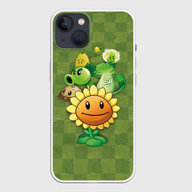 Чехол для iPhone 13 с принтом Plants vs Zombies в Тюмени,  |  | Тематика изображения на принте: plants | plants vs zombies | zombies | зомби против растений