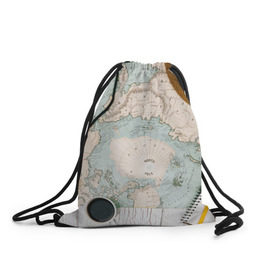 Рюкзак-мешок 3D с принтом Тайна путешествия в Тюмени, 100% полиэстер | плотность ткани — 200 г/м2, размер — 35 х 45 см; лямки — толстые шнурки, застежка на шнуровке, без карманов и подкладки | авантюра | карта | путешественник | турист