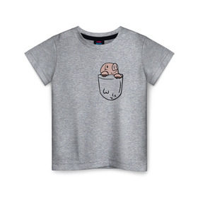 Детская футболка хлопок с принтом Pig Sins pocket в Тюмени, 100% хлопок | круглый вырез горловины, полуприлегающий силуэт, длина до линии бедер | anime | nanatsu no taizai | seven deadly sins | аниме